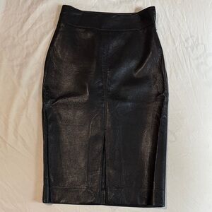 Babaton Black Leather Pencil Skirt (Faux Leather). Size US OO